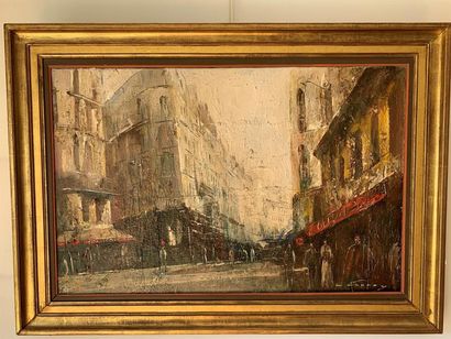 CHESNAY Jean Claude CHESNAY (1946-)
Rue à Paris 
Huile sur toile 
Signé en bas à...