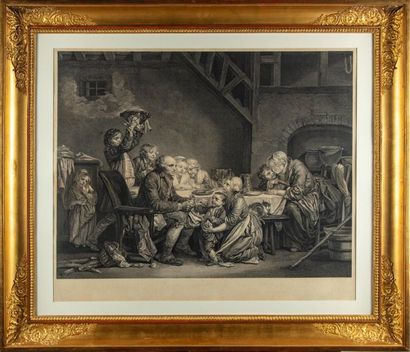 GREUZE D'après jean Baptiste GREUZE, gravé par Jean MASSARD, J.C LEVASSEUR et J.J...