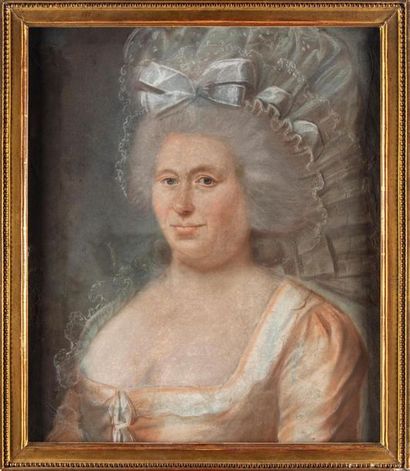 null ÉCOLE FRANCAISE de la fin du XVIIIe 
Portrait d'homme et potrait de Dame de...