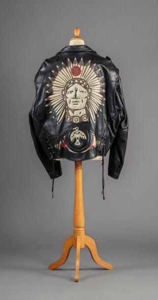 null Leather Western Passion jacket model Dakota with "Johnny Haliday" press studs...