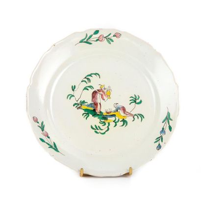 null MARSEILLE
Earthenware plate, Chinese decoration
Marque VP on the back
XVIIIth...