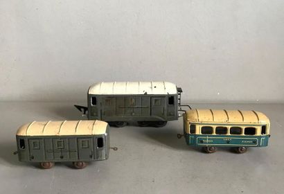 null JEP
Set of wagons for electric train made of painted sheet metal : 1 bogie baggage...
