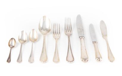 null CHRISTOFLE
Household silver plated metal fillet model comprising: 10 large forks,...