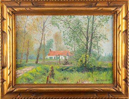 null ECOLE MODERNE
Paysage de campagne
Huile sur toile
Encadrée