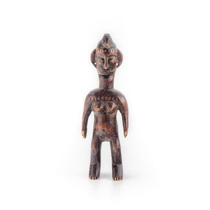 null BAMBARA, Sikasso region, between MALI/COTE D'IVOIRE.
Wood, brown patina.
Standing...