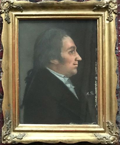 null ÉCOLE FRANCAISE de la fin du XVIIIe siècle
Portrait d'homme de profil
Pastel...