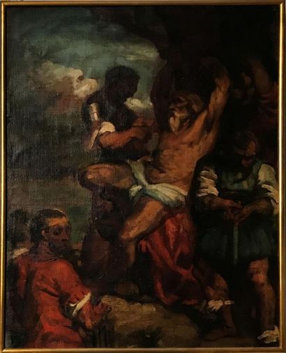 null ÉCOLE FRANCAISE de la fin du XIXe - début du XXe
Le supplice de Marsyas
Huile...