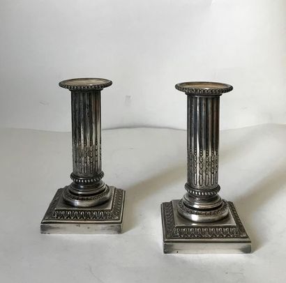 null House CAILAR BAYARD
Pair of small torches with two lights in silver plated metal...