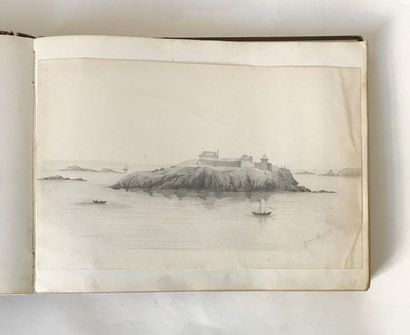 null Late 19th
century FRENCH SCHOOL Drawing book: landscapes and views of properties
Set...