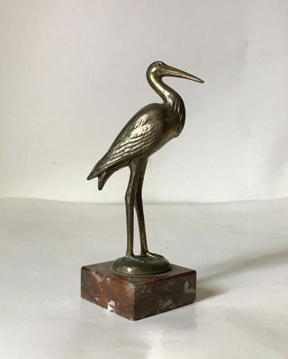 null ASIA Bronze
statuette of wader. Marble base
H. 14.5 cm