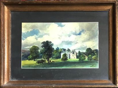 null ENGLISH SCHOOL - 19th
Century Landscape with castle
Watercolor
21 x 35,5 cm
Framed...