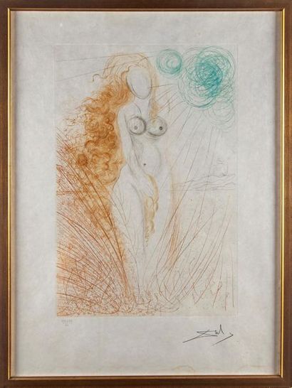 DALI Salvador DALI (1904-1989)
La naissance de Vénus
Eau-forte en couleur sur papier...