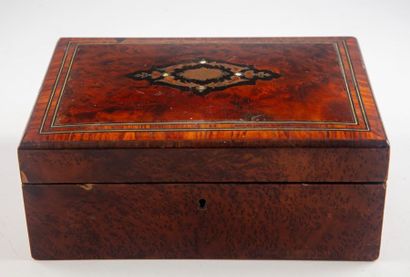 Jewelry box in marquetry and inlaid with...