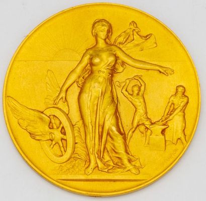 null Médaille commémorative en or portant l'inscription "La boule de neige société...