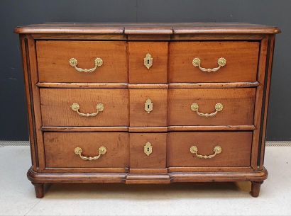 Rectangular chest of drawers with a slight...