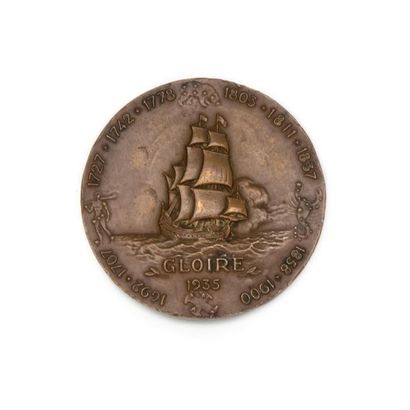 GUIRAUD (G.) Le croiseur léger Gloire, médaille...
