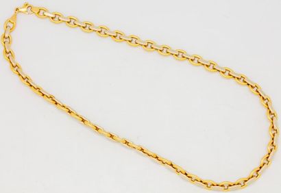 Gold (18K) choker necklace with two-tone...