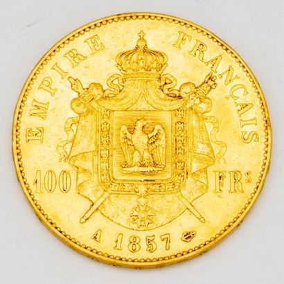 null 1 pièce de 100 francs or Napoléon III datée 1857
Vendue sur désignation