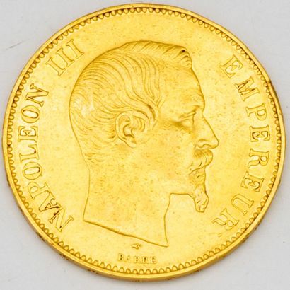 1 pièce de 100 francs or Napoléon III datée...