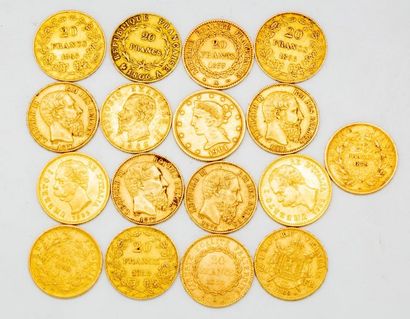 17 pieces of 20 Francs Gold
Sold by desi...