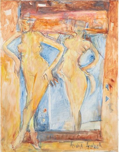 FILIPOVIC Andriya ANDREA FILIPOVIC (1955) Etude de nues Huile sur toile Signé en...