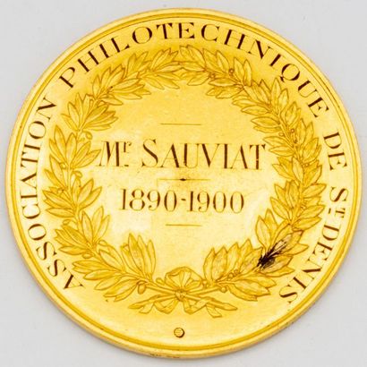 Medal in yellow gold Association Philotechnique...