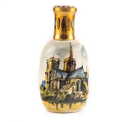 BERGER BERGER - Paris BERGER
lamp in enamelled porcelain with Notre-Dame-de-Paris...