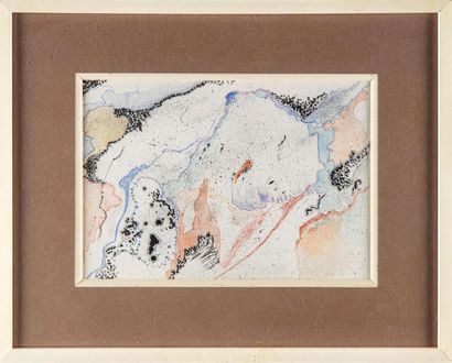 DAROUJINE DAROUJINE
Koân
Watercolour and ink 
Signed dated titled 83 on the back...