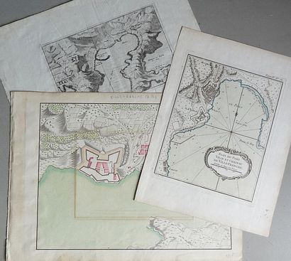 null Ensemble de trois plans et cartes du Port de Villefranche (en feuille)
XVIIIe
28...