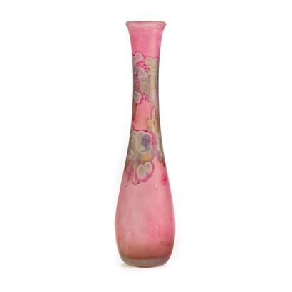 null Vase soliflore en verre marmoreen dan sle style Art Nouveau