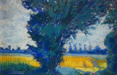 null FRENCH SCHOOL XXth
Landscape
Pair of pastels
Framed
21.5 x 31.5 cm and 17.5...