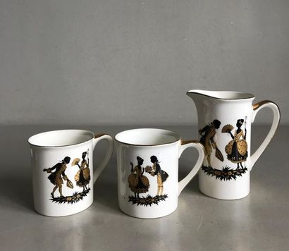GIEN Manufacture de GIEN
"Toi & Moi" service composed of a pair of mugs and a small...