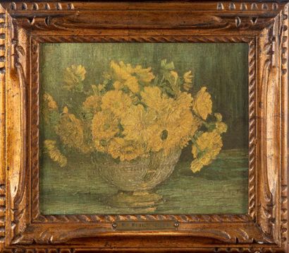MOISSET Miss MOISSET - early 20th century
Marigolds
Oil on canvas
Unsigned - plate...