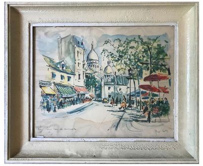 GUILLERY GUILLERY - XXth
Paris Sacré Coeur de Montmartre
Watercolour
Titled lower...