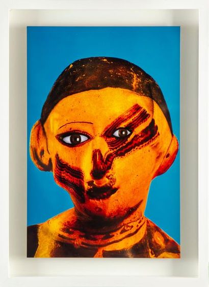 ORLAN ORLAN (born 1947). 
 Disfiguration-Refiguration - Pre-Columbian salt-hybridisation...