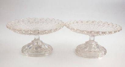 null Pair of small glass bowls with openwork patterns