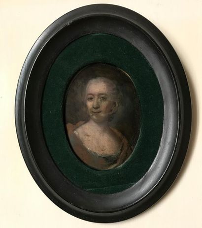 null ECOLE ANGLAISE du XVIIIe siècle
Portrait de femme
Miniature
10,5 x 8 cm
Cadre...