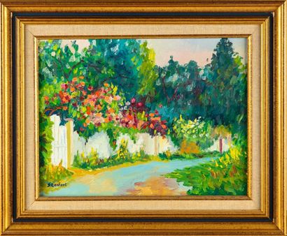 STENFORT STENFORT - early 20th century
The flowered alleyway
Oil on canvas
Signed...