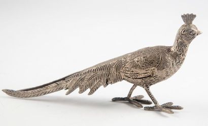 null Silver metal pheasant
H.: 10.5 cm; W.: 20 cm