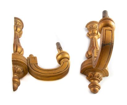 null Two gilded wood wall lights, modern style
H.: 30 cm