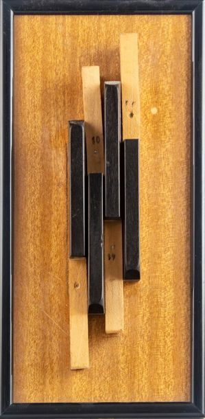 LEITER LEITER - XXth
"Four blacks"
Sculpture with piano keys
Signed, titled and dated...