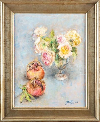 PERONNE Bernard PERRONE (1942)
Nature morte au bouquet de fleurs
Huile sur toile
34...