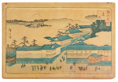 HIROSHIGE D'après HIROSHIGE (1797-1858)
Paysages du Japon
Paire d'estampes en couleur
25...