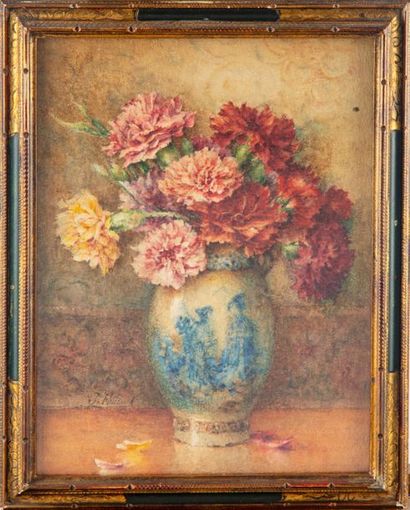 J. FOURNET J. FOURNET - early XXth century
Bouquet of flowers
Oil on paper (?)
Signed...