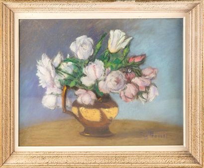 ECOLE FRANCAISE FRENCH SCHOOL circa 1950
Bouquet of flowers
Pastel
Signed lower right...