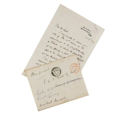 CHURCHILL CHURCHILL (Winston). Lettre autographe signée, à « Mr. Coats », le 9 janvier...