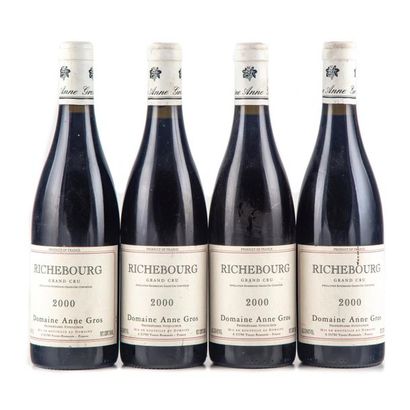 4 bouteilles RICHEBOURG 2000 Grand Cru Domaine...