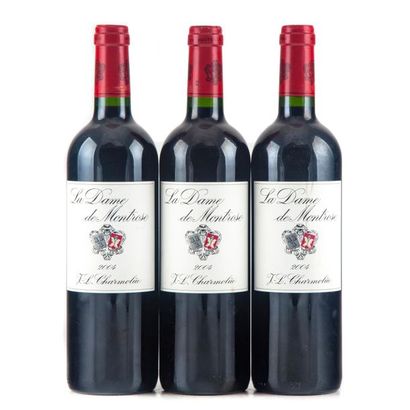  5 bouteilles : 3 LA DAME DE MONTROSE 2004 Saint-Estèphe (Château de Montrose), 1...