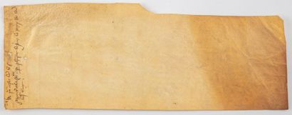 LOIRET [LOIRET] Charter, in French, August 30, 1401. 11 x 31 cm, 12 1/2 lines, on...