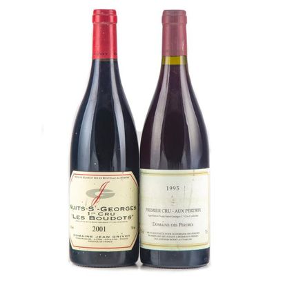 null 2 bottles : 1 NUITS SAINT-GEORGES 2001 1er cru "Les Boudots" Domaine Jean Grivot,...